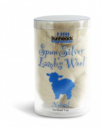 Bunheads spun silver lamb's wool