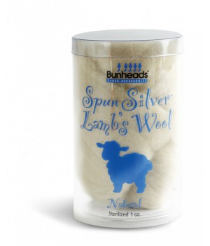 Bunheads spun silver lamb's wool